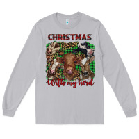Moon Dust christmas with my herd cows Long Sleeve Tee - BarkalooDesign