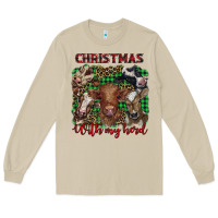 Mushroom christmas with my herd cows Long Sleeve Tee - BarkalooDesign