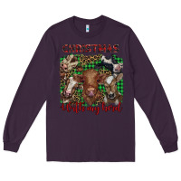 Plum christmas with my herd cows Long Sleeve Tee - BarkalooDesign