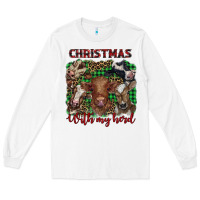 White christmas with my herd cows Long Sleeve Tee - BarkalooDesign
