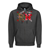 Charcoal Heather valentines day rn Zipper Hoodie - NancyCooperArtShop