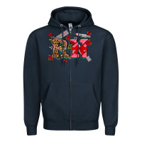 Navy valentines day rn Zipper Hoodie - NancyCooperArtShop