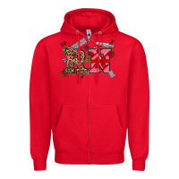 Red valentines day rn Zipper Hoodie - NancyCooperArtShop