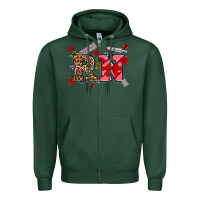 Sports Green valentines day rn Zipper Hoodie - NancyCooperArtShop