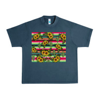 Midnight Navy sunflower cactus Urban Heavy Tee - JahusDesignShop