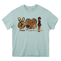 Arona peace love melanin Heavy Core Tee - texasbilliewilder
