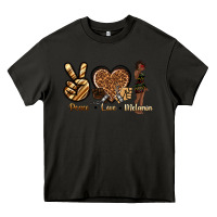 Asphalt peace love melanin Heavy Core Tee - texasbilliewilder
