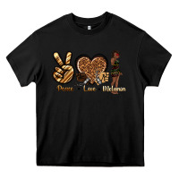Black peace love melanin Heavy Core Tee - texasbilliewilder
