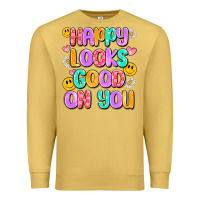 Antique Gold happy looks good on you Premium Sweatshirt - Artiststas