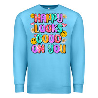 Ocean Blue happy looks good on you Premium Sweatshirt - Artiststas