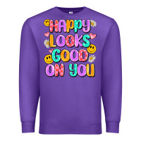 Purple happy looks good on you Premium Sweatshirt - Artiststas