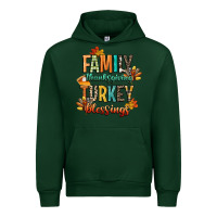 Forest Green family thanksgiving turkey blessing Urban Hoodie - CowGirlArtShop