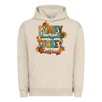 Pigment French Oak family thanksgiving turkey blessing Urban Hoodie - CowGirlArtShop