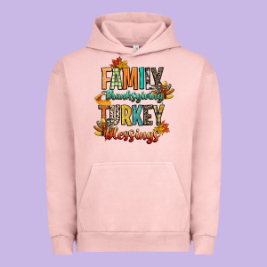 Family Thanksgiving Turkey Blessing Urban Hoodie Designed By Cowgirlartshop
