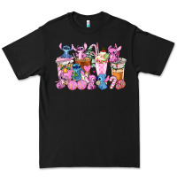Black stitch and lilo pink christmas coffee cups Premium Tee - AdoDesignShop