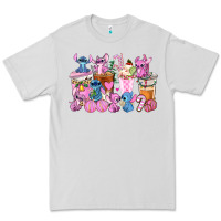 Dove Grey stitch and lilo pink christmas coffee cups Premium Tee - AdoDesignShop