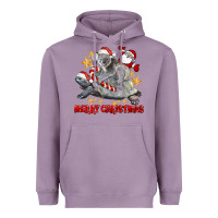 Lavender Merry Christmas Tortoise And Koala Heavyweight Hoodie - LillyAllenDesigns