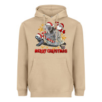 Mushroom Merry Christmas Tortoise And Koala Heavyweight Hoodie - LillyAllenDesigns