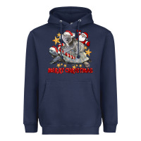 Navy Merry Christmas Tortoise And Koala Heavyweight Hoodie - LillyAllenDesigns