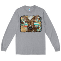 Heather Grey western wreath baby calf Long Sleeve Tee - BarkalooDesign