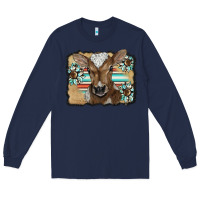 Navy western wreath baby calf Long Sleeve Tee - BarkalooDesign
