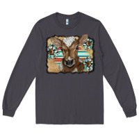 Smoke western wreath baby calf Long Sleeve Tee - BarkalooDesign