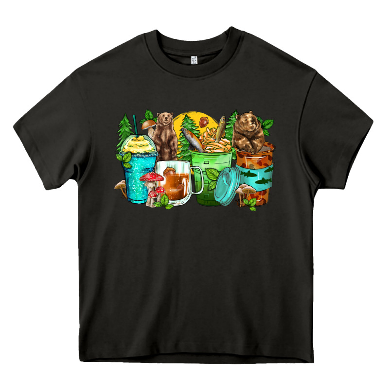 Bear Coffee Cups Heavy Core Tee by Zillion Design Studio | Teevron
