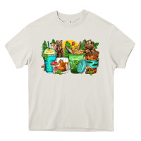 Cream bear coffee cups Heavy Core Tee - Zillion Design Studio