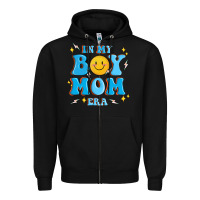 Black in my boy mom era Zipper Hoodie - MaliasSmallBusiness