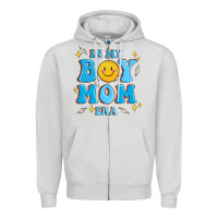 Dove Grey in my boy mom era Zipper Hoodie - MaliasSmallBusiness