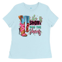 Baby Blue Afro heels Ladies Tee - RanaPortraitStore