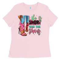 Bubblegum Pink Afro heels Ladies Tee - RanaPortraitStore