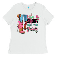 White Afro heels Ladies Tee - RanaPortraitStore