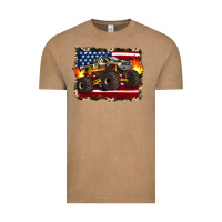 Vintage Coffee american flag monster truck Vintage Tee - Artiststas