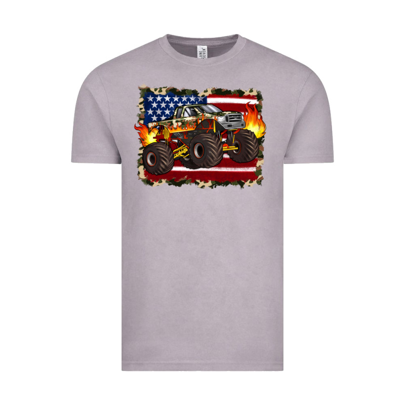 American Flag Monster Truck Vintage Tee by Artiststas | Teevron
