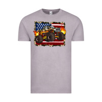 Vintage Zinc american flag monster truck Vintage Tee - Artiststas