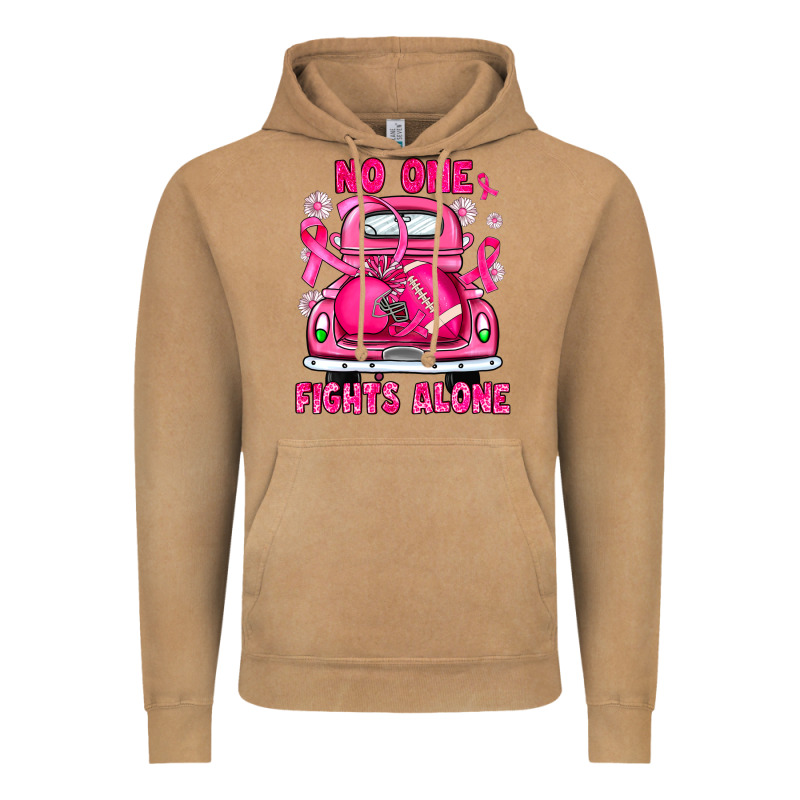 Breast Cancer No One Fights Alone Truck Football Vintage Hoodie by JahusDesignShop | Teevron