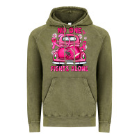 Vintage Olive breast cancer no one fights alone truck football Vintage Hoodie - JahusDesignShop