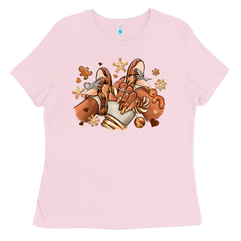 Melanin Christmas Black Girl Sneakers Ladies Tee by RanaPortraitStore | Teevron