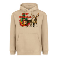 Mushroom merry christmas two deers Heavyweight Hoodie - LillyAllenDesigns