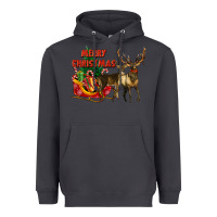 Smoke merry christmas two deers Heavyweight Hoodie - LillyAllenDesigns