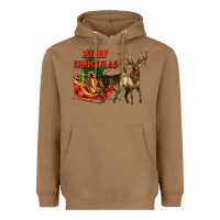 Toasted Coconut merry christmas two deers Heavyweight Hoodie - LillyAllenDesigns