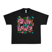 Black grow in grace Urban Heavy Tee - AdoDesignShop