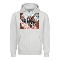 Dove Grey born to ride dirty bikes Zipper Hoodie - MaliasSmallBusiness