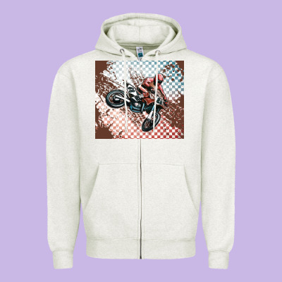 Born To Ride Dirty Bikes Zipper Hoodie Designed By Maliassmallbusiness
