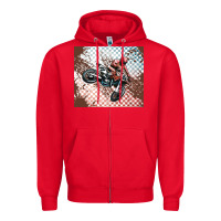 Red born to ride dirty bikes Zipper Hoodie - MaliasSmallBusiness