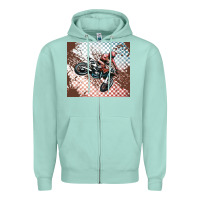 Seafoam born to ride dirty bikes Zipper Hoodie - MaliasSmallBusiness