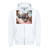 White born to ride dirty bikes Zipper Hoodie - MaliasSmallBusiness