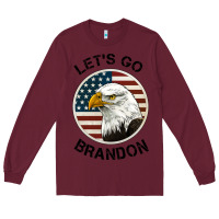 Burgundy Lets Go Brandon American Bald Eagle Long Sleeve Tee - Jasminsmagicworld