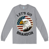 Heather Grey Lets Go Brandon American Bald Eagle Long Sleeve Tee - Jasminsmagicworld